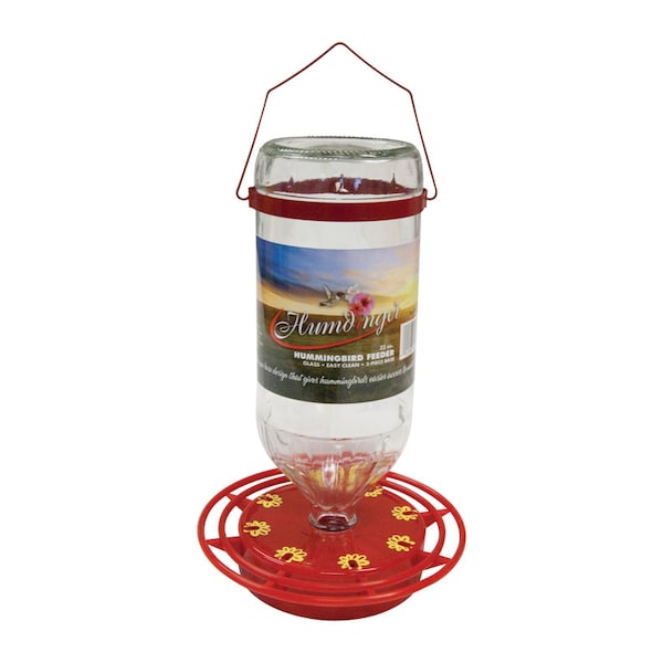 Humdinger Humdinger Hummingbird 32 oz Glass Bottle Nectar Feeder 8 ports 105 - main